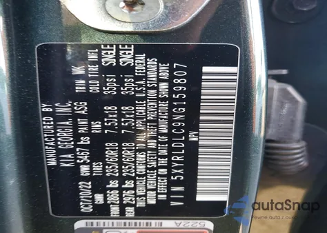 2022 Kia Sorento S z USA, uszkodzony, nr VIN 5XYRLDLC9NG159807